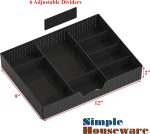 SimpleHouseware Desk Monitor Stand Riser with Adjustable Organizer Tray - Image 5
